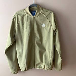 Adidas beige track jacket